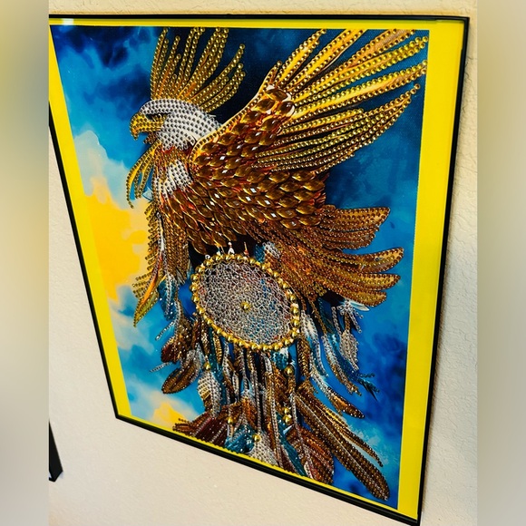 Finished Crystal Rhinestone Eagle Dreamcatcher Diamond Painting - Picture 3 of 3